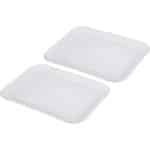 12.8 x 10.1 inch Fast Food Tray - 2 Pcs Plastic Tray - Herbruikbaar Multifunctioneel Rectangular Dienblad voor Cafeteria Restaurant Thuis Keuken - Wit - Eten - Accessoires