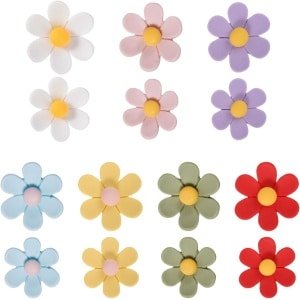14pcs 3D Bloemen Koelkast Magneten - Schattige Magneten - Kleurrijke Magneten Decoratieve Accessoires voor Locker Kantoor Keuken (7 Medium + 7 Large)