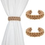 2 Embrasses voor gordijnen - Boheemse gordijnen - Gordijnhouders - Handgeweven - Robuust en stabiel - Voor woonkamer - Keuken - Slaapkamer - Buiten - Decoratie accessoires