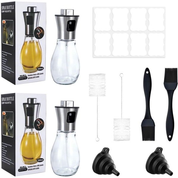 2 Pcs Oil Sprayer - Barrel Met Accessoires - Spray Oil Voor Hot Air Fryer - Salade - Grillen - Bakken - Keuken Gadgets