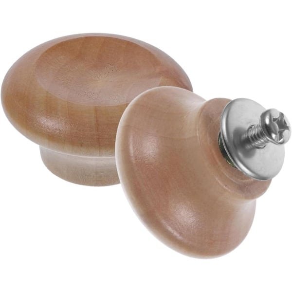 - 2 Stuks Massief Houten Pot Deksel Knop - Keuken Accessoires - Handvat voor Braadpan