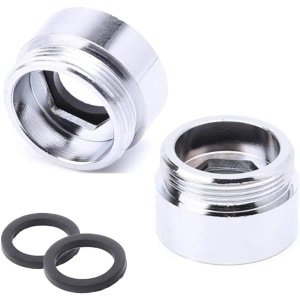 2pcs Metal Faucet Adapter voor Keuken Faucet - F20 naar M22 - Kranen Accessoires