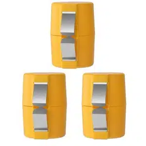 3 Stuks - Ei Opener - Eierschaal Splitser - Kookgerei - PP-plastic en roestvrij staal - Geel - 6.5*6.5*7.2cm - Eierschaal Snijder - Eierschaal Opener - Voor kamperen of keuken gadgets - Keukengerei - Ei peller