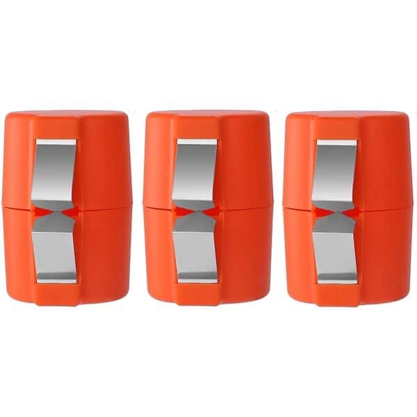 3 Stuks - Eierschaal Opener - Eiersnijder - Eierschaal Snijder - 6,5*6,5*7,2 cm - Oranje - PP-plastic en roestvrij staal - Keukengerei - Eierschaal Splitser - Voor kamperen of keuken gadgets