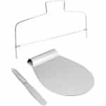 3-delige taartaccessoireset - taartsnijder, spreider en taartspaarder - roestvrij staal voor zelf bakken - keuken accessoires.