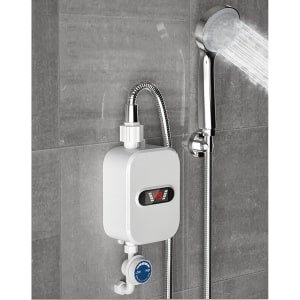 3500 W Elektrische Doorstroomboiler met Instelbare Temperatuur en Doucheset voor Badkamer, Keuken en Tuin