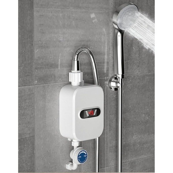 3500 W Elektrische Doorstroomboiler met Instelbare Temperatuur en Doucheset voor Badkamer, Keuken en Tuin