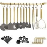 38-delige Gouden Keukengerei Set - Anti-Aanbak Spatels, Lepels en Gadgets - Vaatwasmachinebestendig