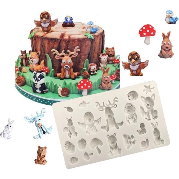 3D Dieren Vorm Mallen - Siliconen Bakvormen voor Taart, Chocolade, Snoep en Zeep - DIY Fondant Cakevormen voor Decoreren en Crafts - Creatieve Keuken Accessoires