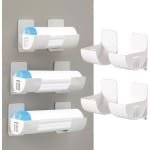 4 Pcs Wandgemonteerde Afvalzak Houder - Wandgemonteerde Afvalzak Dispenser Organizer - Afvalzak Organizer voor Keuken - Opslag en Organisatie - Keuken Accessoires - Opslagsysteem (Wit)