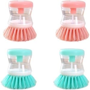 4-delige Set Multifunctionele Pot Borstels voor Keukengerei Reiniging - Duurzame Schoonmaakborstels - Keuken Accessoires
