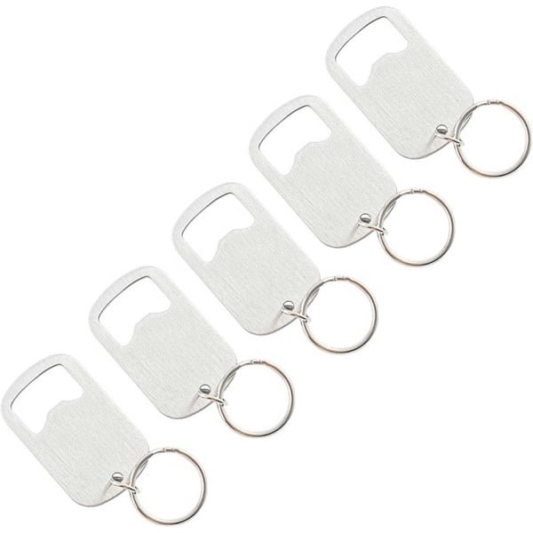 5 Stuks Flesopener Sleutelhanger - RVS Bier Flesopener - Keuken Bar Restaurant Accessoires