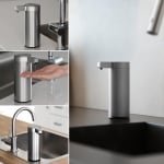 9 Oz Automatische Zeepdispenser - Zeeppompje - Zeepdispensers - Infrarood Sensor Elektrische Zeepdispenser IPX5 Waterdicht USB-C Opladen Bewegingssensor voor Keuken & Badkamer (Geborsteld Zilver)