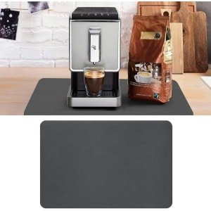 Afdruipmat voor keuken, absorberende spoeling, koffiezetapparaat accessoire, donkergrijs, 30 x 40 cm - handig keukenaccessoire voor afdruipen van servies