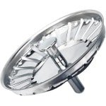 Afvoerzeef voor keuken - Roestvrij staal - Afvoerstop - 84 mm diameter - Keukengootsteen accessoire - Zeefmandje - Geschikt voor spoelbakken - Zilverkleurig model