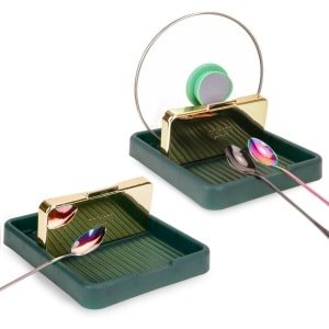 All4You - Lepelhouder en Dekselhouder - Keukengadgets - Opvouwbare Pannendekselhouder - 2 Stuks - Kooklepel - Aanrecht - Geschikt voor Kookplaat - Accessoires - Koken - Lepelhouder met Dekselhouder - Grijs - Praktisch Hulpmiddel voor Keuken