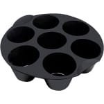 All4You - Luchtfriteuse - Siliconen Muffinvorm - 7 Verdiepingen - Ronde Taartaccessoires - Keuken - Bakken - Geschikt Voor Airfryer - Zwart - Accessoires.