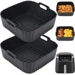 Allecto Premium - Siliconen vorm voor heteluchtfriteuse - Airfryer accessoire - Keuken gadget met antiaanbaklaag - 47 liter_CAPACITY