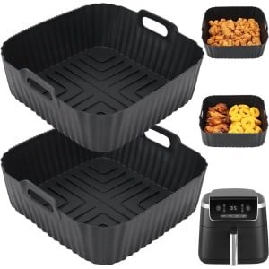 Allecto Premium - Siliconen vorm voor heteluchtfriteuse - Airfryer accessoire - Keuken gadget met antiaanbaklaag - 47 liter_CAPACITY