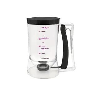 Bakken - Bakaccessoires - Keuken Accessoires - Cakebeslag Dispenser - Handmatige Keuken Dispenser voor Gelijkmatige Pannenkoeken & Wafels - Drupvrije Afsluiting - Zwart