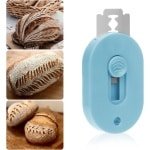 Broodlame - Broodsnijder - Ambachtelijk - Ergonomische handgreep - Deegscore - Zuurdesem - Brood bakken - Blauw - Geschikt voor Brooddeeg - Accessoires voor zelfgebakken brood - Handig in de keuken - Push-Pull handgreep - 5 messen - Scorehulpmiddel.