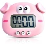 Cartoon Dieren Digitale Timers - Timer met LCD-scherm en Magnetische bevestiging - AAN/Uit Schakelaars - Keuken Koken Bakken - Schattig Varken Design - Timer Accessoires - Handige Keuken Gadget - Timer Countdown_FUN_KOK_BAK.
