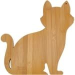 Charcuterie Board 288x280x15mm - Houten Snijplank Kat - Serveerplank voor Snacks - Thuis Keuken Decoratie - Kat Thema Schotel - Natuurlijke Houten Dienblad - Koken Accessoire