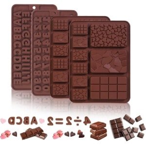 Chocoladevorm met Letters, Cijfers en Symbolen voor Verjaardag - Silicone Vorm voor Chocolade, Snoep, Gelei en IJsblokjes met Spatel - Feest Gadgets - Keuken Accessoires