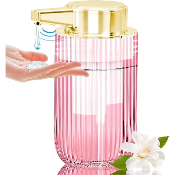 Contactloze glazen zeepdispenser - Oplaadbare 300 ml met elektrische sensorpomp voor keuken en badkamer