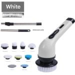 Cuhostki - 1 Stuk - Draadloze Elektrische Schoonmaakborstel - Roterende Multi - Borstel Elektrische Doucheborstel - Polijstmachine - Elektrische Schrobber - Schrobborstel - Zwart - Pro Versie - Voor Badkamer Of Keuken - Met Steel - Met Veelzijdige O