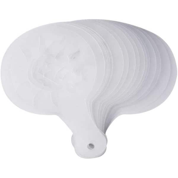 Decoratie Stencils Set met 16 Plastic Cappuccino Sjablonen voor Barista, Keuken en Bakken in Wit - Koffie Accessoires met Leuke Ontwerpen, Creatieve Koffie Decoraties.