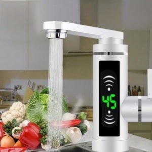 Directe Elektrische Waterverwarmer Kraan 3000W met LED Temperatuurdisplay voor Keuken en Badkamer