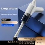 Draagbare mini-handstofzuiger voor in de auto - Krachtige draadloze stofzuiger - Lichtgewicht - Gemakkelijk vast te houden - Elektrische luchtblazer, kleine stofzuiger voor thuis, keuken, cadeau - wit