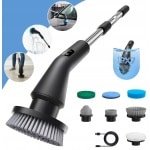 Elektrische Schrobber - Elektrische Schoonmaakborstel - 37W Draadloze Handschrobber - 2 Snelheden & IPX7 Waterdicht - 2000mAh Oplaadbaar - Met Verstelbare Steel & Accessoires - Voor Badkamer, Keuken & Auto