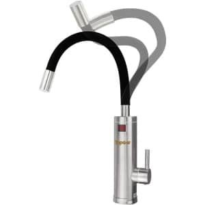 Elektrische Warmtepomp Kraan 360° Draaibaar voor Keuken en Badkamer met LCD Temperatuurmeter