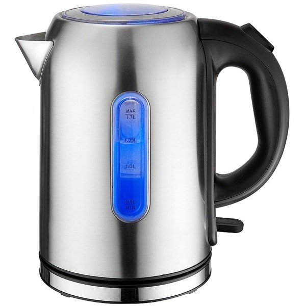 Elektrische Waterkoker RVS 1.7 Liter 2000 Watt Met Veiligheidsdeksel En Aan-Uit Schakelaar Voor Snelle Waterkoker In De Keuken