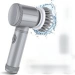 Elektrische reinigingsborstel, multifunctionele reiniger voor keuken/badkamer, elektrische schoenenpoetser, keukenreinigingsset, elektrische reiniger, grijs