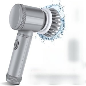 Elektrische reinigingsborstel, multifunctionele reiniger voor keuken/badkamer, elektrische schoenenpoetser, keukenreinigingsset, elektrische reiniger, grijs