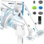 Elektrische scrubber - reinigingsborstel met 6 verwisselbare koppen - 5000 mAh batterijen - IPX5 waterdicht - badkamer - toilet - keuken - huishouden - auto