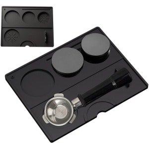 Espresso-tampermat van siliconen - Antislip-tampermat met meerdere houders en inkepingen, Barista-accessoire voor portafilters, beschermt het werkoppervlak - Perfect voor thuis, keuken en café