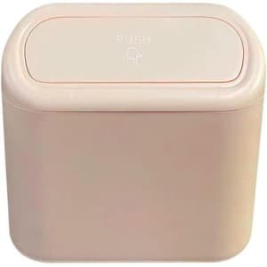 Famanu - Auto-afvalemmer - auto-afvalemmer met vuilniszakken - mini-vuilnisemmer - auto-accessoires - interieur - auto-benodigdheden voor thuis en kantoor en keuken (roze)