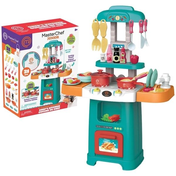 Famosa Masterchef Junior Elektronische Keuken Met 31 Accessoires Veelkleurig