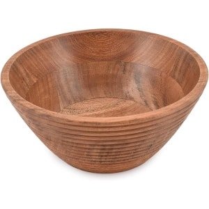 Fruitschaal van acaciahout voor aanrecht - houten fruitkommen voor decoratie - keuken eetkamer accessoires - dessert snack - 2286 cm x 2286 cm x 1016 cm