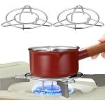 Gasverloopstukken voor gasfornuis en wokhouder - set van 2 stuks - keuken accessoire voor mokkapot - geschikt voor gasreductoren.