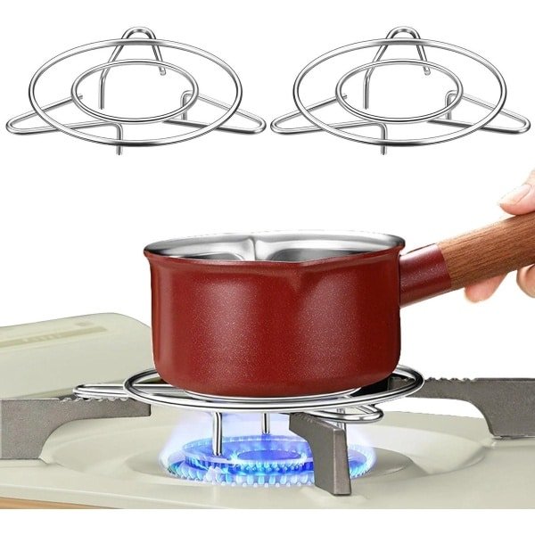 Gasverloopstukken voor gasfornuis en wokhouder - set van 2 stuks - keuken accessoire voor mokkapot - geschikt voor gasreductoren.