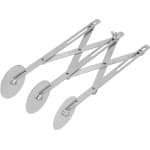 Gebaksnijder deegroller Roestvrijstalen multiwiel voor amateurs voor professionals voor de keuken - Driewielig mes - Bak accessoire .