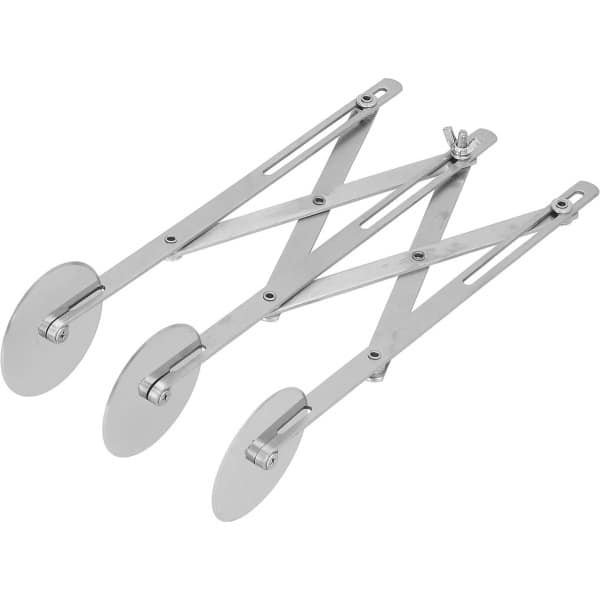 Gebaksnijder deegroller Roestvrijstalen multiwiel voor amateurs voor professionals voor de keuken - Driewielig mes - Bak accessoire .
