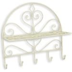 Gietijzer Wandplank met Haakjes, Vouwbaar en Compact, Ideaal voor Keuken, Woonkamer of Gang - Duurzaam en Praktisch Interieur Accessoire