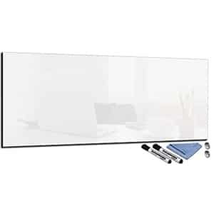 Glazen magneetbord 30x80 cm - Wandbord met accessoires voor keuken en kantoor