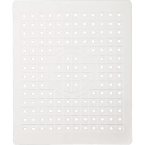 Gootsteenmat - Afvoermat - Gootsteen Beschermer - Afdruipmat - Rubber - Wit - 31*26cm - Afdruipmat voor Aanrecht - Spoelbak Spatbescherming - Keuken Accessoires - Spoelbakmat - Voor Keukenspoelbakvloer, Bestek, Glaswerk - Onderzetter